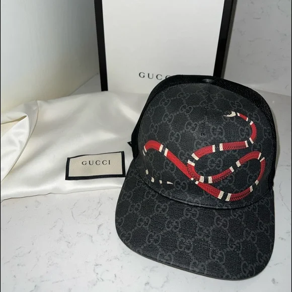 Kingsnake print GG Supreme baseball hat - Picture 4 of 6